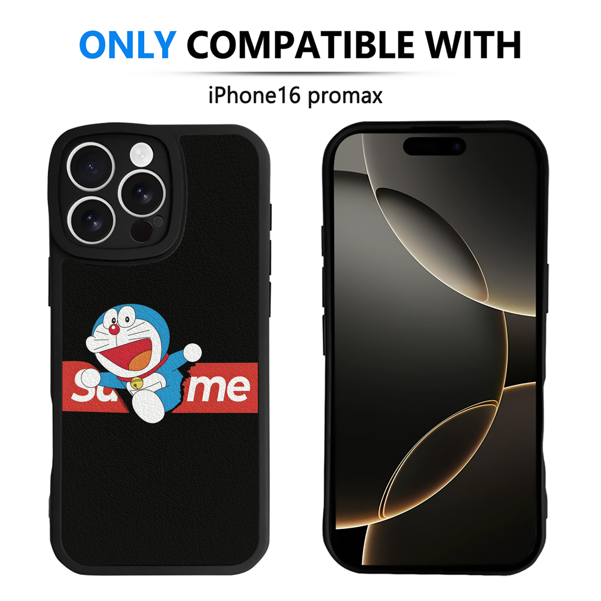 （画像用） ドラえもん Doraemon 【iPhone 16シリーズ対応】シリコンスマホケース（レザー調） 材質：シリコン